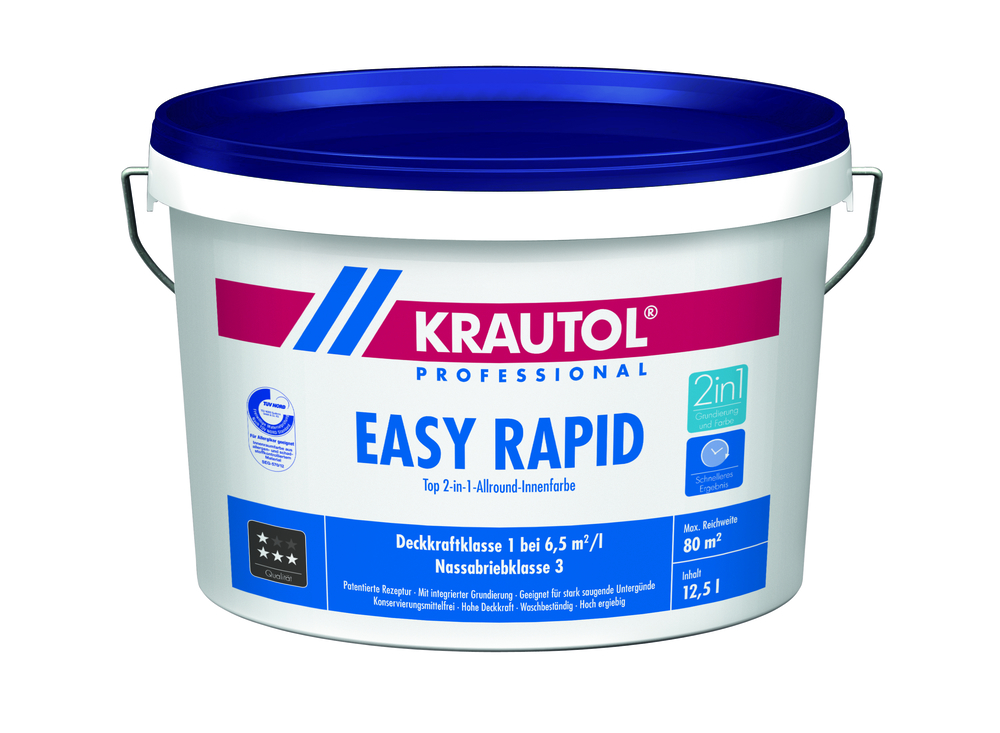 KRAUTOL Wandfarbe Easy Rapid weiß 2,5l 
