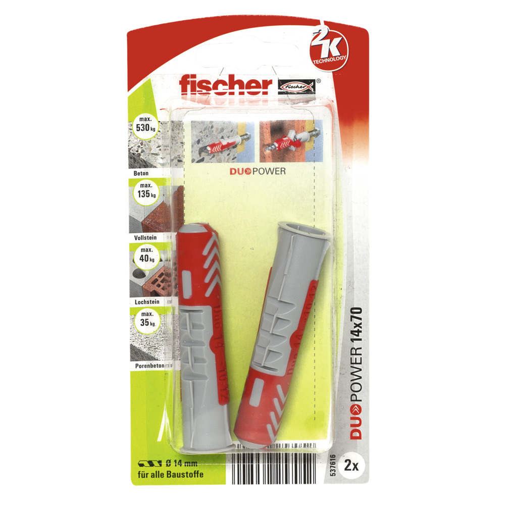 FISCHER Universaldübel Duopower 14x70 mm K (2 Stück)